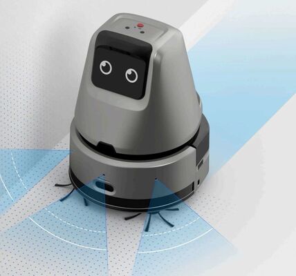 Máy rửa sàn robot thương mại với nước xả trạm cơ sở