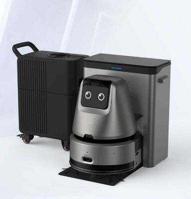 Máy rửa sàn robot thương mại với nước xả trạm cơ sở