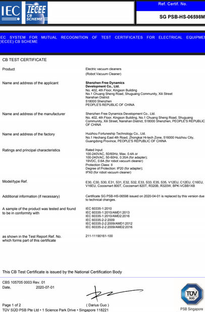 Trung Quốc Shenzhen Globabot Intelligent Technology Co.,Ltd Chứng chỉ